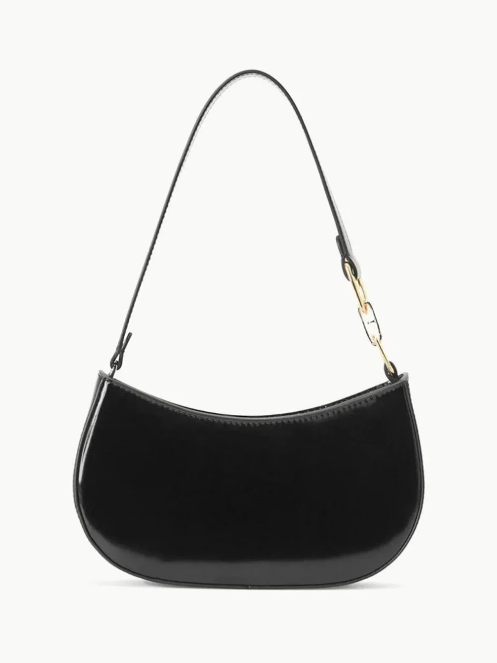 STAUD Brady Shoulder Bag in Black w/ Gold and Silver Hammered Metal Accents, NWT